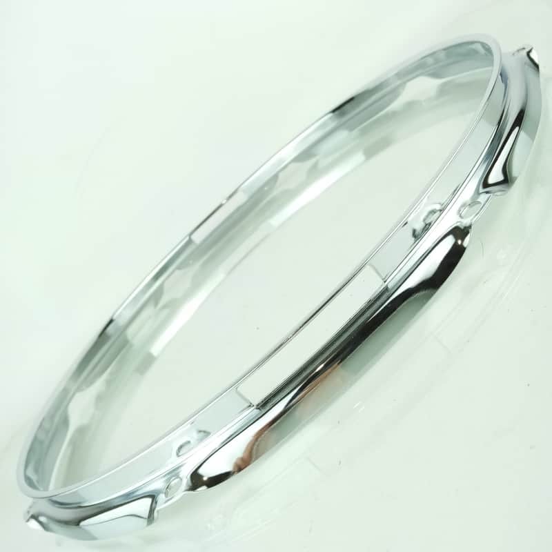 Ludwig 14"8-Lug 1.6mm Snare Drum Resonant Rim/Hoop Vintage 80s Chrome Wide Gate image 1