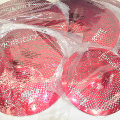 Mosico Mute Low Volume Cymbal Pack, Red w/ Bag image 3