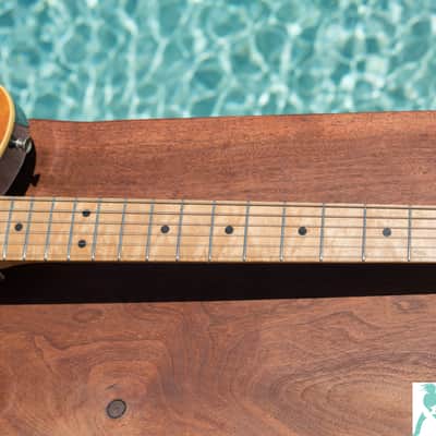 Classic 1990 Fender Japan - Custom “Order Made” Telecaster Amber Finish- Monster Quilt Top - Seymour Duncan Slash Pickups image 16