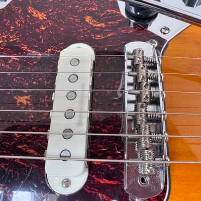 Squier Vintage Modified Jaguar with Rosewood Fretboard 2014 - 3-Color Sunburst image 7