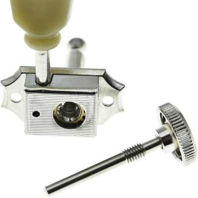 3x3 Vintage Style Guitar Locking Tuners Guitar Tuning Keys Pegs Guitar Lock Machine Heads for Les Paul Guitars Nickel with tulip Button image 5