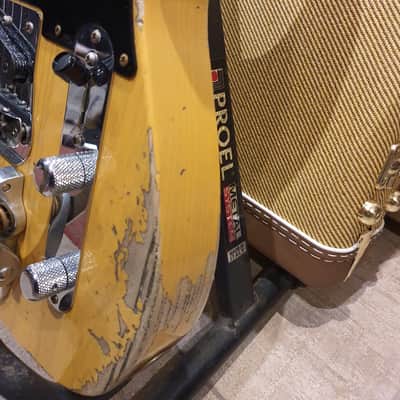Fender 52 telecaster bigsby custom shop limited edition heavy relic CuNiFe aged butterscotch blonde image 3