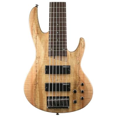 ESP LTD B-206SM Spalted Maple 6-String Bass Guitar, Natural Satin image 3