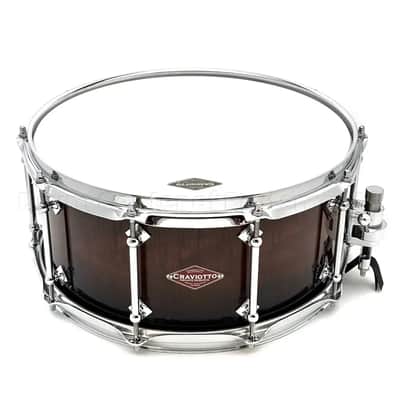 Craviotto Private Reserve Curly Maple Snare Drum 14x6.5 Walnut Fade image 1