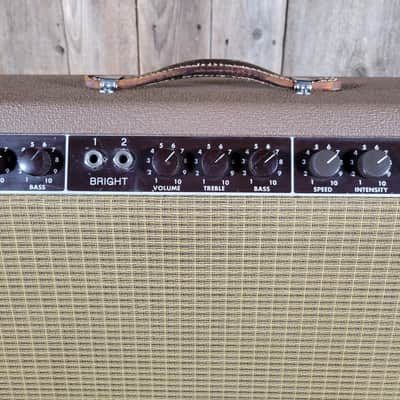 Fender Vibrolux Amp Wheat Grille 1962 - Brown Tolex image 9