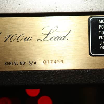 1981 Marshall JCM 800 Lead Series Model 2203 100-Watt Master Volume Head - Black image 6