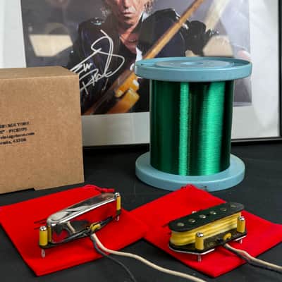 General Vintage Tone Mid 60's  Handwound NOS wire  Pickup set for Telecaster®️ Corona whire NY - Aged image 3