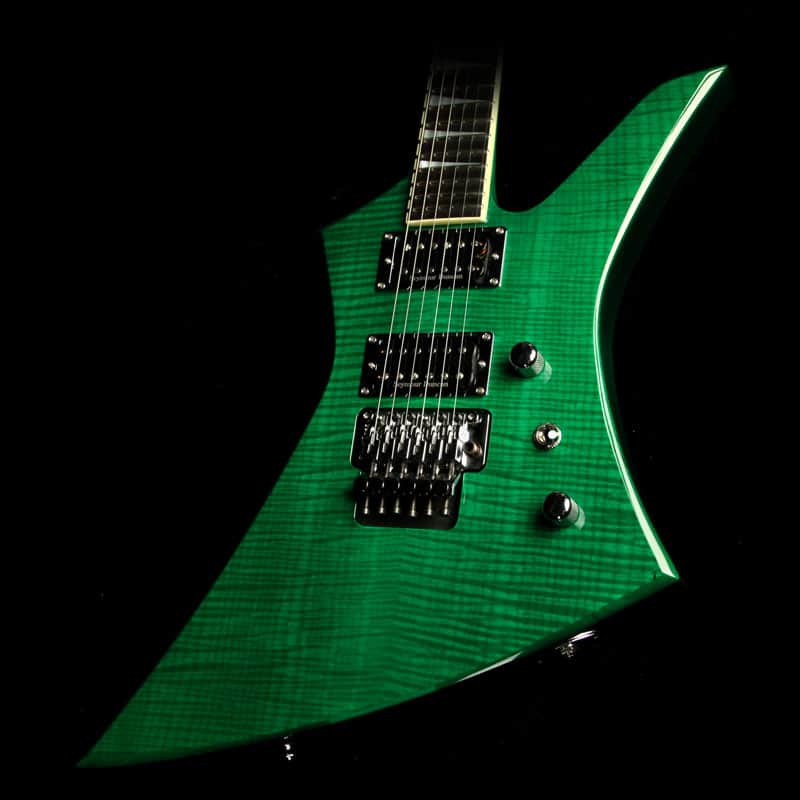 Used 2007 Jackson USA Select Series Kelly Electric Guitar Trans Green image 1