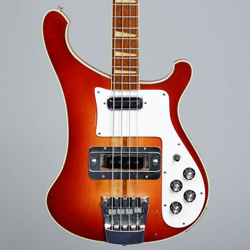 Rickenbacker 4001 with Checkerboard Binding + OHSC 1973 - Fireglo