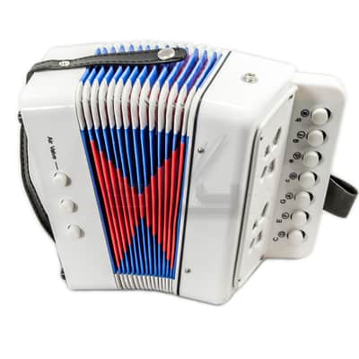 SKY Accordion Pure White Color 7 Button 2 Bass Kid Music Instrument High Quality Easy to Play image 1