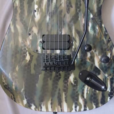 Stratocaster Style Electric Guitar, Custom Camouflage Paintjob 2010s Camouflage image 3