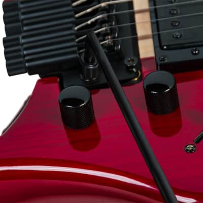 Spade Red Clear With Floating Tremolo HSH Pickups Coil Split & Stiletto Case image 7