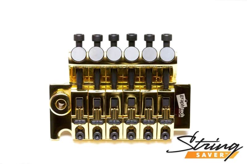 Graph Tech PS-0080-G0 LB63 Floyd Rose-Style Locking Bridge w/ String Saver Saddles image 1