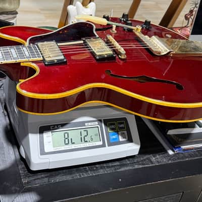 Gibson ES-355TDC "Mono" 1967 - ultra rare 1 of a kind in Sparkling Burgundy w/Mono Electronics. image 19