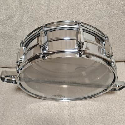 Ludwig No. 410 Super-Sensitive 5x14" 10-Lug Aluminum Snare Drum with Keystone Badge 1963 - 1969 - Chrome-Plated image 4