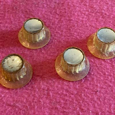 1960's vintage Kay gold knobs for archtop jazz ll old kraftsman galaxy truetone speed demon red devil aristocrat  K-300 image 1