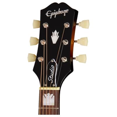 Epiphone J-200 Studio EC Electro Acoustic Guitar; Vintage Sunburst image 7