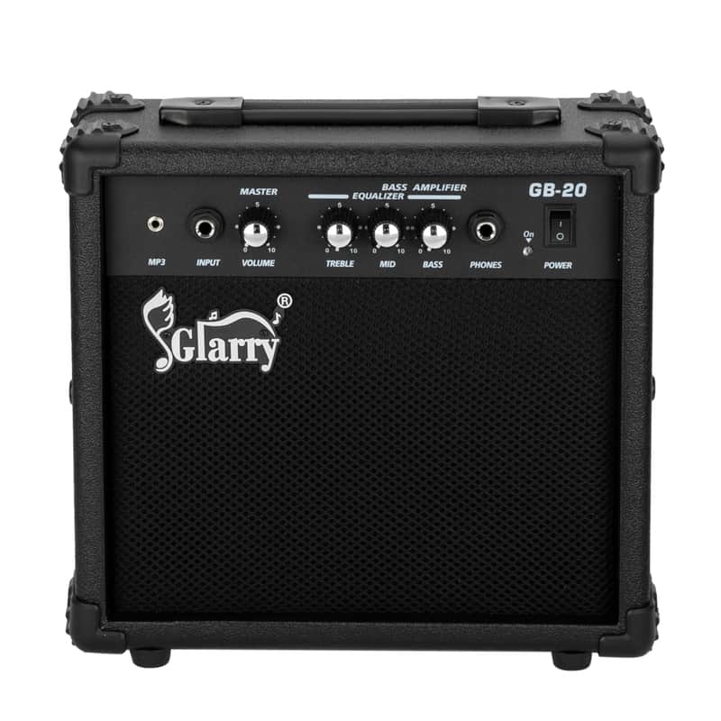 For Beginners or Pros who want to Practice at Home! Glarry BA-20 / 20 Watt Practice Amplifier for Electric Bass Guitar image 1