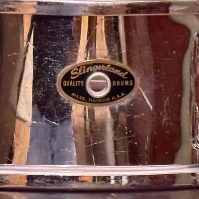 Slingerland 5 x 14"  Snare Drum Chrome Vintage 60's 70's 8 Lug Made in USA image 2