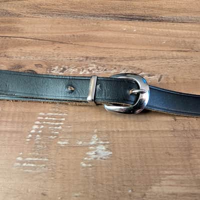 Vintage Guitar Strap Spaghetti Style 1950s, 1960s Black Great Condition image 7
