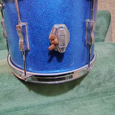 Ludwig No. 444 Club Date 9x13" Rack Tom with Keystone Badge 1960 - 1968 - Blue Sparkle image 4