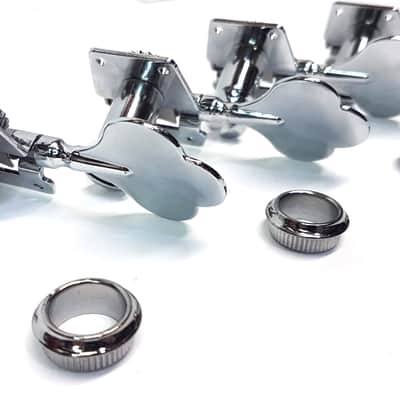 Brio 4 In-Line Open Gear Bass Tuners Right Handed. Chrome image 6