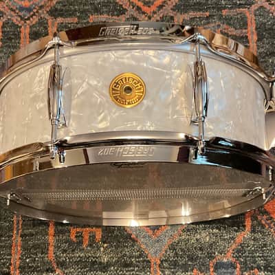 Gretsch USA Broadkaster 5x14 Snare Drum - 60s White Marine image 1