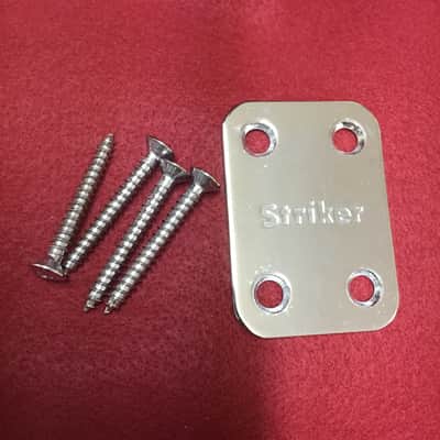 1984-85 Kramer Striker CHROME Neck Plate Original w/Bolts Super Clean image 3