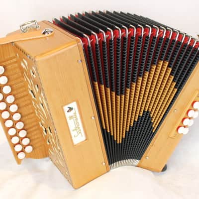 7813 - Certified Pre-Owned Cherry Saltarelle Bouebe Diatonic Button Accordion GC MM 21 8 image 1