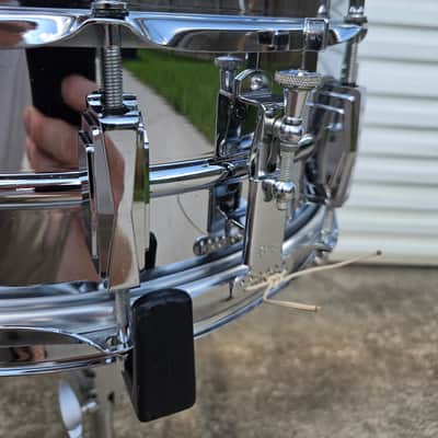 Vintage Ludwig No. 400 Supraphonic 5x14" 10-Lug Aluminum Snare Drum w/ Keystone Badge 1967 (242-1) image 9