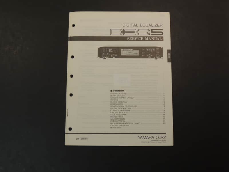Yamaha DEQ5 Service Manual