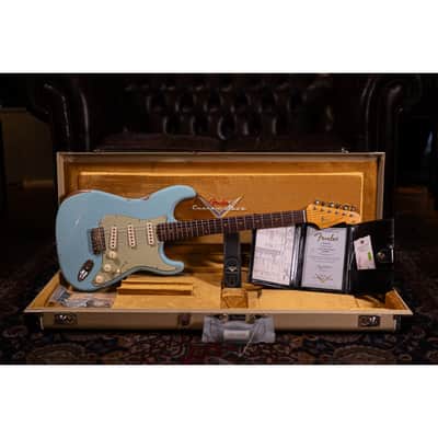 Fender Custom Shop Late 62 Strat Relic Faded Daphne Blue image 14