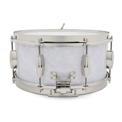 Slingerland Gene Krupa Radio King Limited 6.5x14" Snare Drum #44 of 200 SLFP6514SMK016-LTD White Marine Pearl image 5