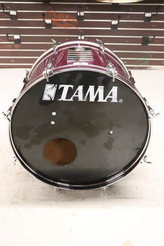 Tama Rockstar 16x22 Bass Kick Drum Purple Plum Wrap image 1