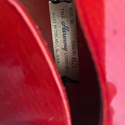 Harmony H77 1963 - 1972 - Red Sunburst image 20