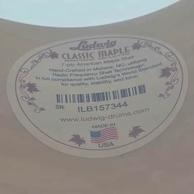 Used Ludwig Classic Maple 8x7 Vintage Blue Oyster - Very Good image 4