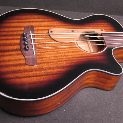 Ibanez AEGB24FE MHS Compact Size FRETLESS Acoustic-Electric Bass Guitar with Finger Rest image 3