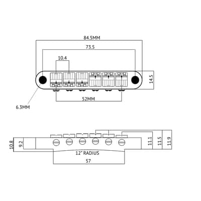 Nashville Style Tune-o-matic Bridge for Epiphone Les Paul SG ES Dot image 1