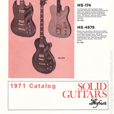 Hofner 174 SG Style Guitar - Model 513 Single Coil Pickups - Lots of Nicks and Dings and Finish Creases - Solid Player - 1972 image 25