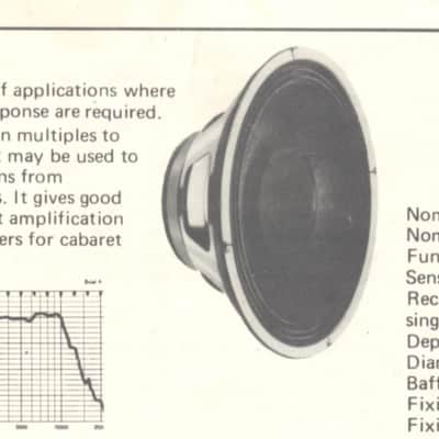 Goodmans Audiom 12P-D 1970's - 12" - 60W - 8 ohms image 4