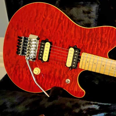 VIDEO! 1995 Ernie Ball Music Man EVH Eddie Van Halen Signature Red Quilt COLLECTOR GRADE 1 owner image 3
