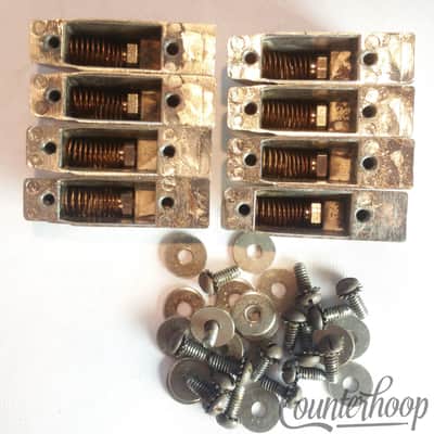 *Leedy 8x Beavertail Bass/Floor Tom Drum Lugs Nickel Elkhart IN Vintage 40s/50s* image 3
