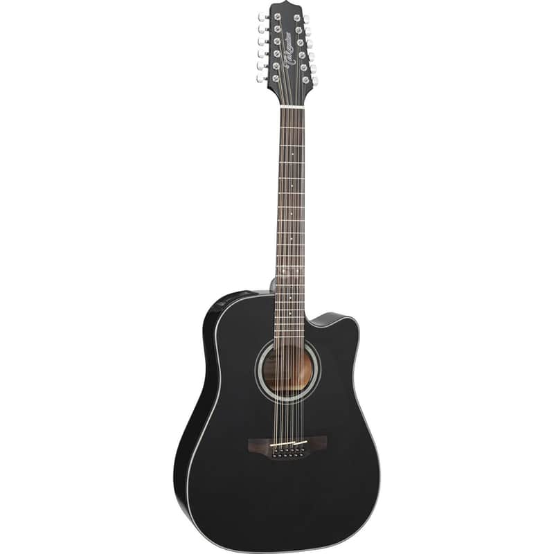 Takamine GD30CE-12 BLK G30 Series 12-String Dreadnought Cutaway Acoustic/Electric Guitar Gloss Black image 1