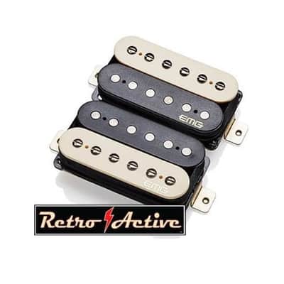 EMG Fat 55 Retro Active Electric Guitar Humbucker Pickup Set - Zebra - 5969 image 1