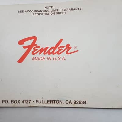 1980 Fender Lead 1 Owner's Manual image 6
