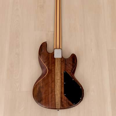 1982 Electric Wood Limited Wal Mk1 Pro Left-Handed Vintage Bass w/ Case, Paperwork image 3