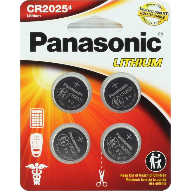 Panasonic CR2025 3V Lithium Coin Cell Battery - 165mAh, 4-Pack image 1