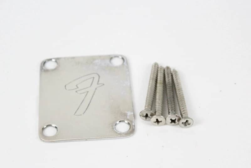 1977 Vintage Fender Precision Bass/Jazz/Telecaster Bass NECKPLATE USA 4-Bolt 1970s w/Original Screws image 1