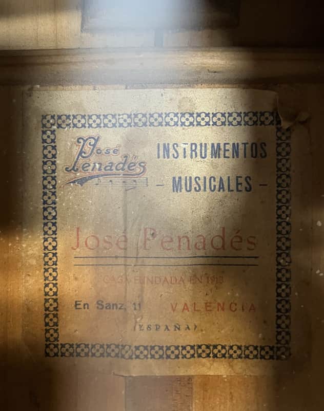 Jose Penades  Flamenco with Tuners 1965 - French Polish image 1