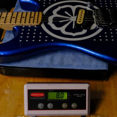 Used Kramer Baretta Custom Graphics "White Lotus" - White Lotus Candy Blue image 8